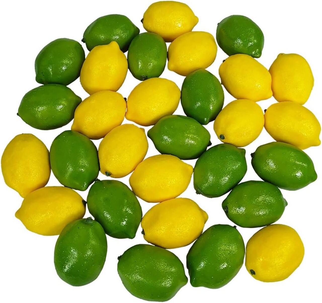 28 PCS Artificial Lemons and Limes, Fake Fruit Lemons Artificial Lifelike Simulation Lemon for Home House Kitchen Party Decoration